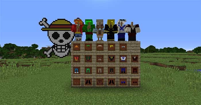 One Piece Craft Mod bổ sung nhiều loại vũ khí, thức ăn và item lấy cảm hứng từ One Piece