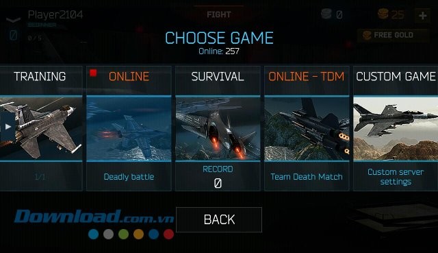 Modern Warplanes gồm nhiều chế độ chơi khác nhau