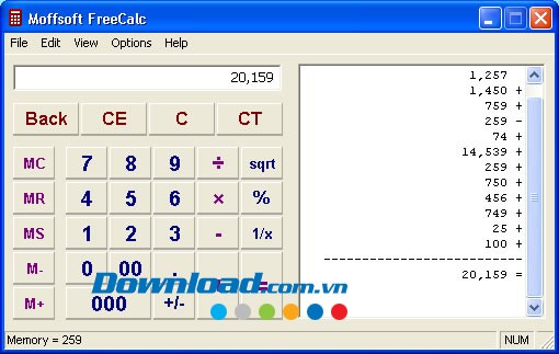 Moffsoft FreeCalc