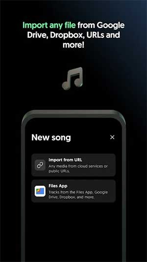 Nhập file nhạc từ nhiều nguồn