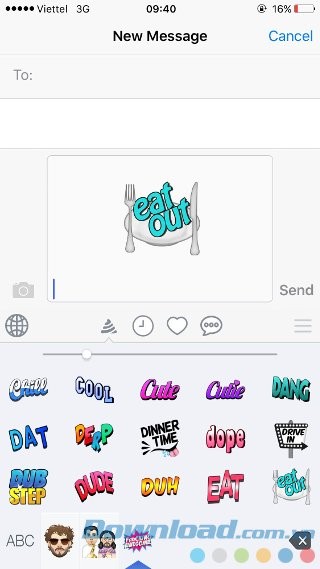 Nhắn tin bằng Emoji động