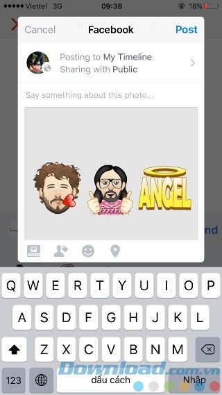 Chia sẻ Emoji với bạn bè