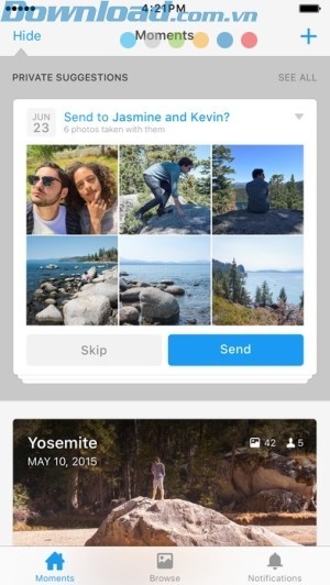 Gửi ảnh nhanh đến bạn bè