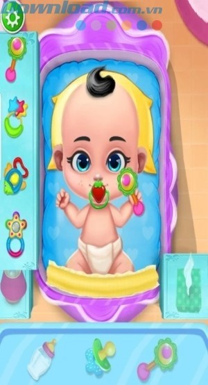 Chơi đùa và âu yếm bé