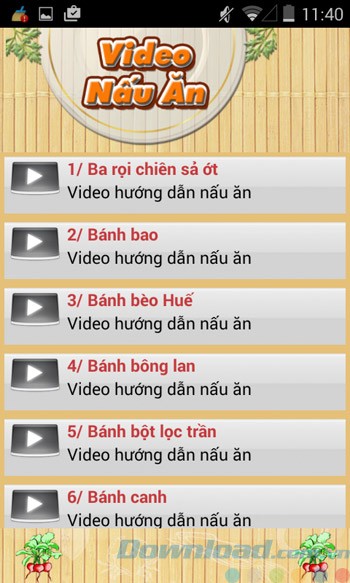 Video nấu ăn