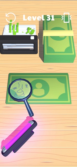 Soi tiền giả bằng kính lúp