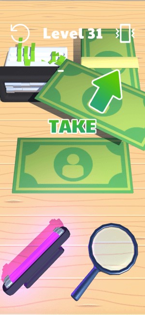 Thu thập tiền thật