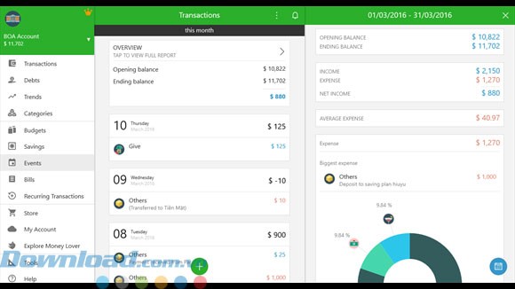 Ứng dụng quản lý tài chính Money Lover