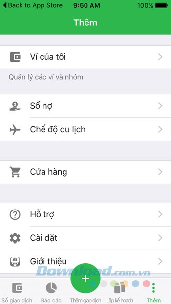 Danh mục của Money Lover