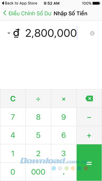 Điều chỉnh số dư