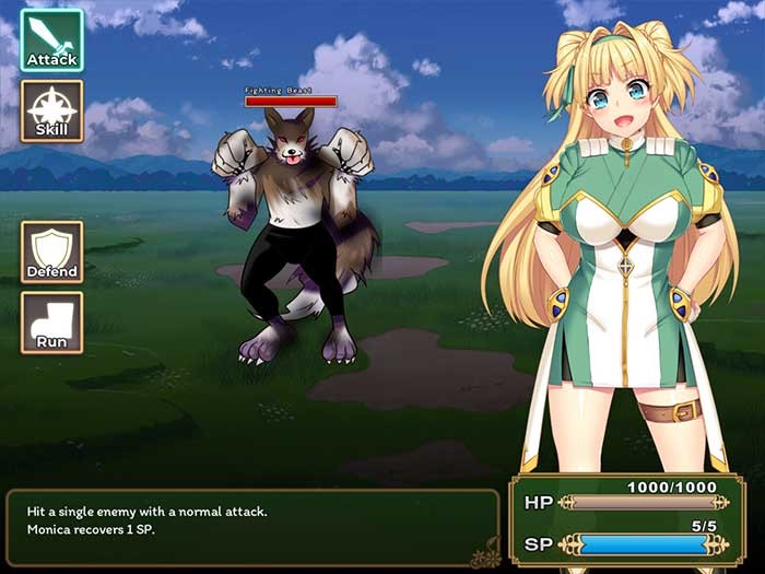 Monica cần làm nhiều công việc vặt và chiến đấu với quái vật để kiếm tiền