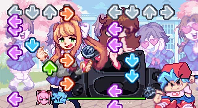 Trải nghiệm sự kết hợp độc đáo giữa Doki Doki Literature Club và Friday Night Funkin'