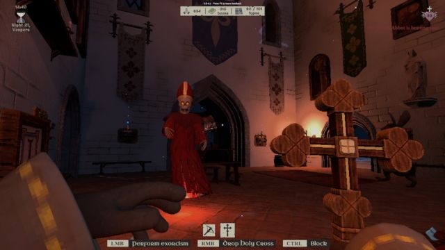 Chiến đấu với kẻ thù để bảo vệ thành quả của bạn trong Monk Took Book game