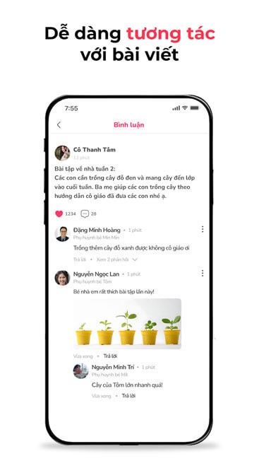 Dễ dàng tương tác