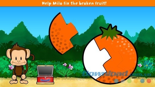 Game xếp hình trong Monkey Preschool Lunchbox cho iOS