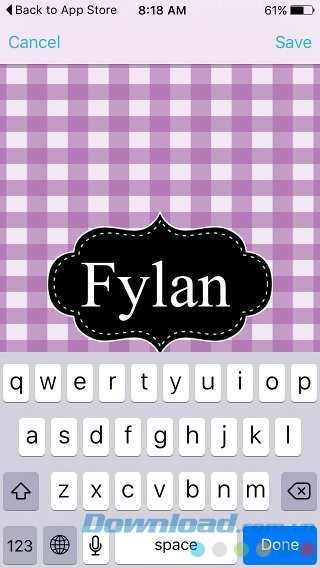 Nhập chữ vào huy hiệu