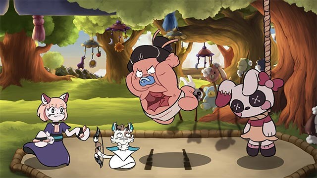 Game Mononeko sở hữu đồ họa hoạt hình xinh xắn, lối chơi đơn giản và âm nhạc hấp dẫn