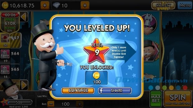 Lên cấp để mở khóa nội dung mới