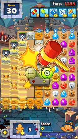 Sử dụng búa phép thuật để tiêu diệt quái vật