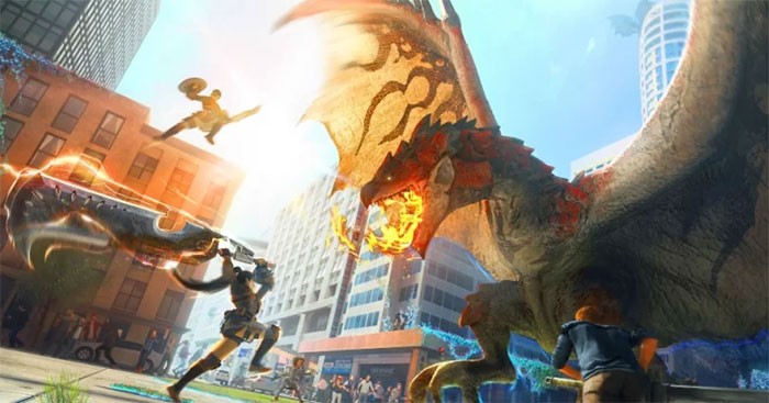 Săn quái vật trong thế giới thực giống Pokemon Go trong game Monster Hunter Now