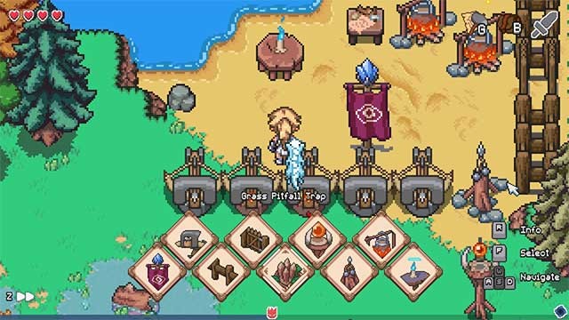 Xây dựng các công trình phòng thủ kiên cố như tháp pháo nỏ và bệ phóng ném bom