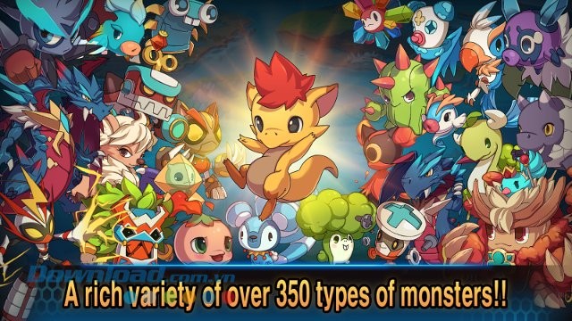Monster Raid gồm hơn 350 quái thú