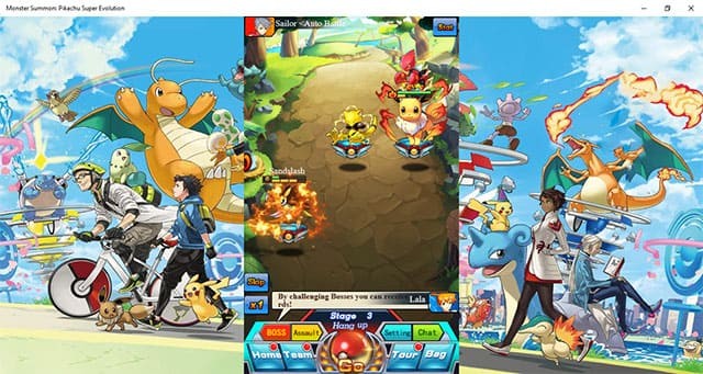 Giao diện chiến đấu pokemon