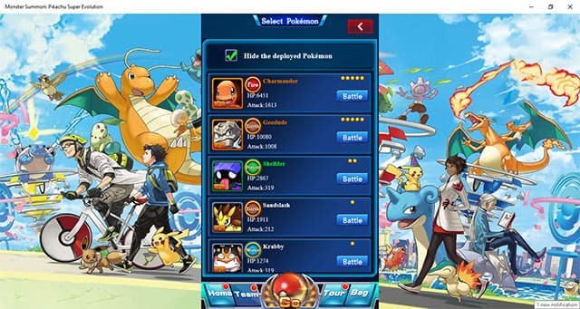 Thay đổi pokemon chiến đấu