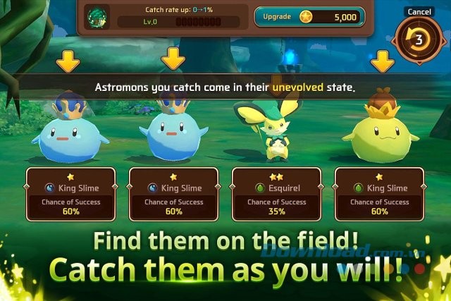 Tìm kiếm và thu phục quái vật