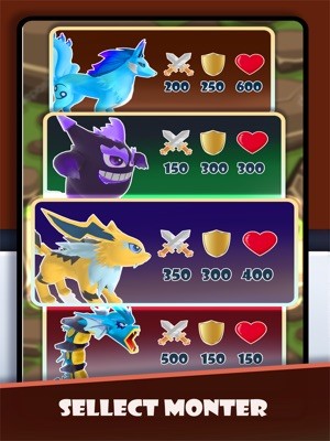 Chọn quái vật mình muốn