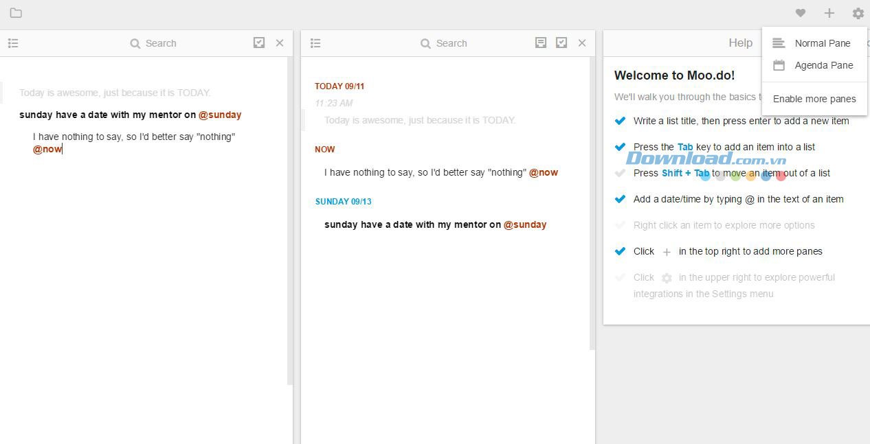 Thêm bảng công việc trong Moo.do