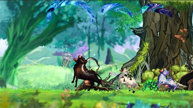 Chơi game Moo Lander 1 mình hoặc co-op với bạn bè, game thủ thực
