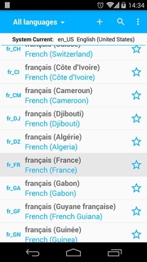 Đánh dấu sao các ngôn ngữ thường sử dụng