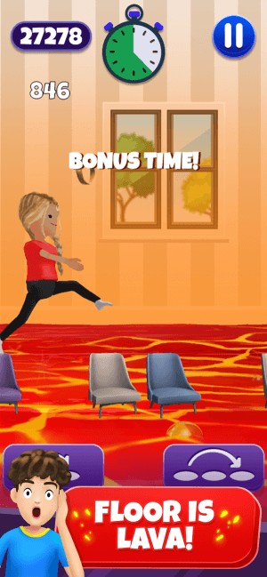 Thử thách sàn nhà dung nham