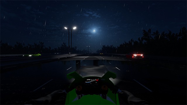 Lái thử nhiều loại moto hiện đại trên 10 bản đồ độc đáo của Motorcycle Night Ride game
