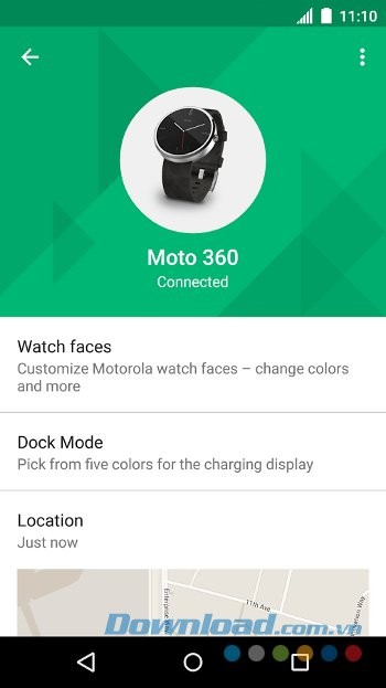 Định vị vị trí của thiết bị với Motorola Connect