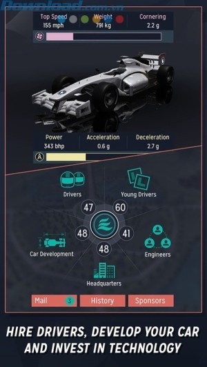 Quản lý đội hình đua xe của bạn