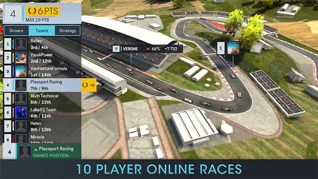 Tham gia những cuộc đua 10 người chơi kịch tính trong Motorsport Manager Online