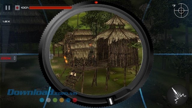 Giao diện màn chơi game Mountain Sniper Shooting 3D