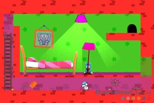 Giúp con chuột lấy được miếng pho mát trong game vui Mouse Dreams cho máy tính và Windows Phone
