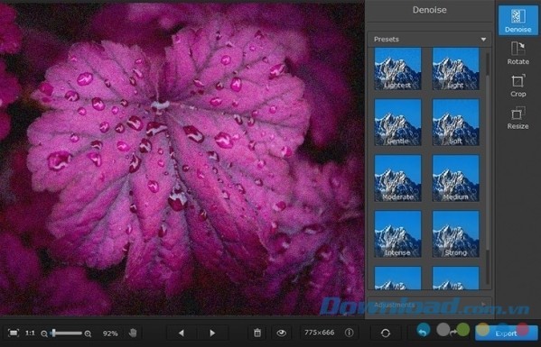 Phần mềm biên tập ảnh độc đáo Movavi Photo DeNoise cho Mac