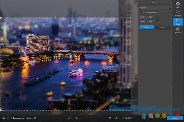 Movavi Photo Focus cho Mac hỗ trợ tính năng cắt ảnh tiện lợi