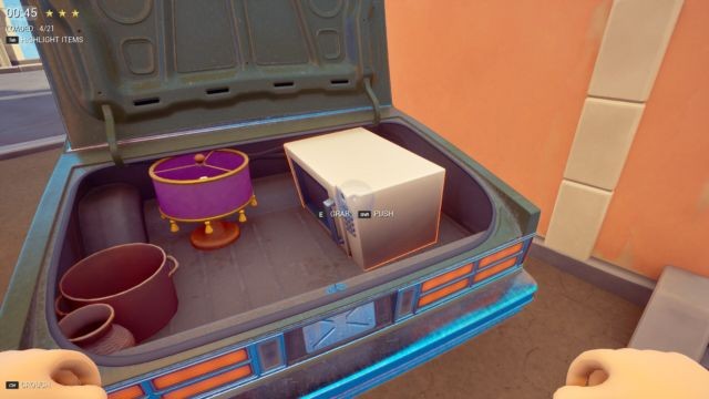 Cố gắng xếp tất cả đồ vào thùng xe, không có cái nào thò ra hay vỡ hỏng