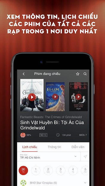 Xem lịch chiếu phim rạp trên Moveek