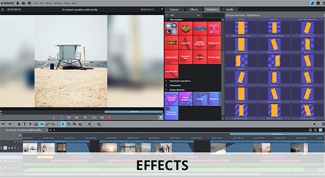Sử dụng các hiệu ứng video và template có sẵn để làm phim cực nhanh
