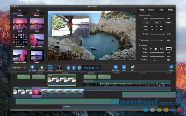 Movie Edit Pro cho Mac cung cấp bộ công cụ sửa video toàn diện