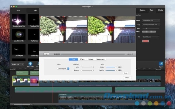Movie Edit Pro cho Mac hiệu chỉnh lại màu sắc làm clip sống động hơn