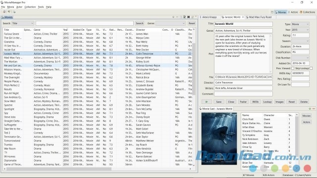 Tìm kiếm phim vô cùng dễ dàng nhờ tính năng phân loại thông minh của MovieManager Pro