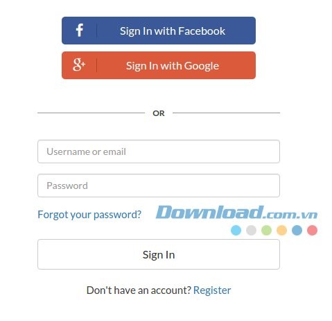 Đăng nhập tài khoản