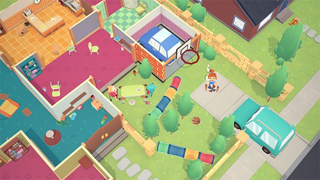Gameplay của Moving Out nhấn mạnh vào tinh thần đồng đội và hành động nhanh chóng